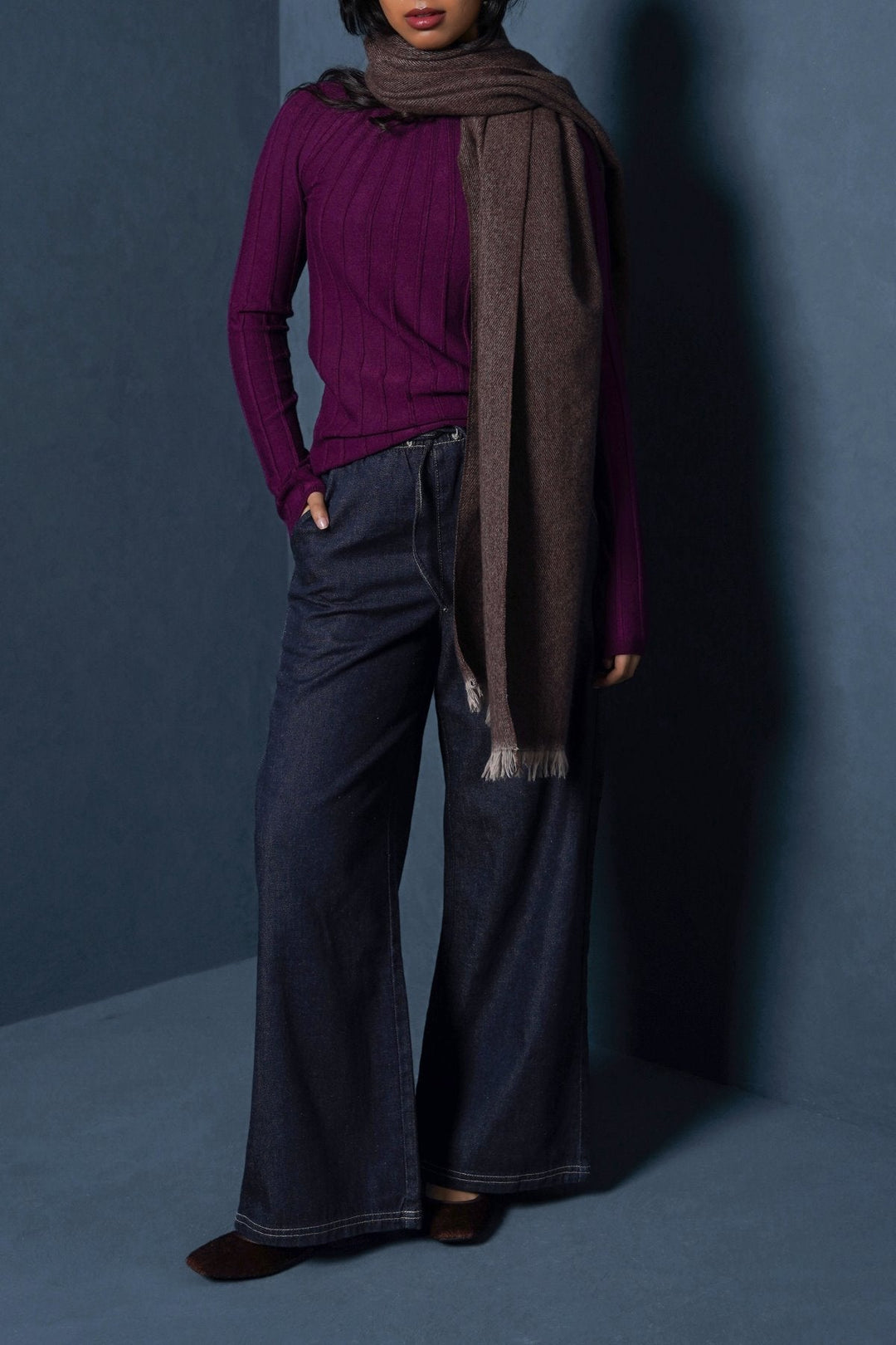 COFFEE WINTER ESSENTIAL SCARF