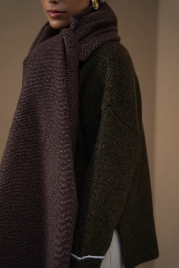COFFEE WINTER ESSENTIAL SCARF