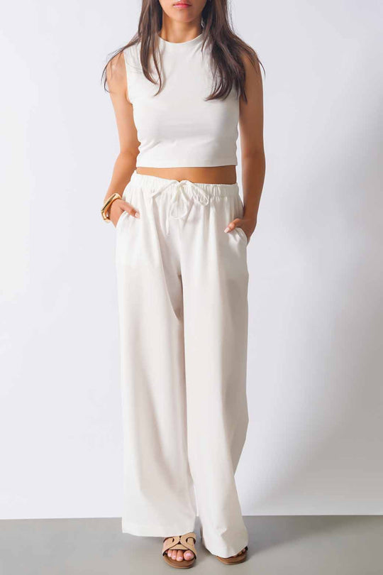 WHITE DAILYWEAR LONG PANT