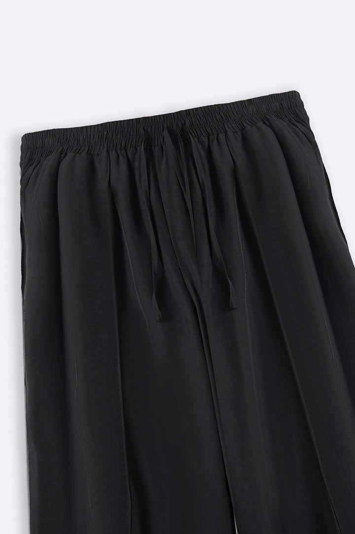 BLACK CURVE DRAWSTRING PANTS