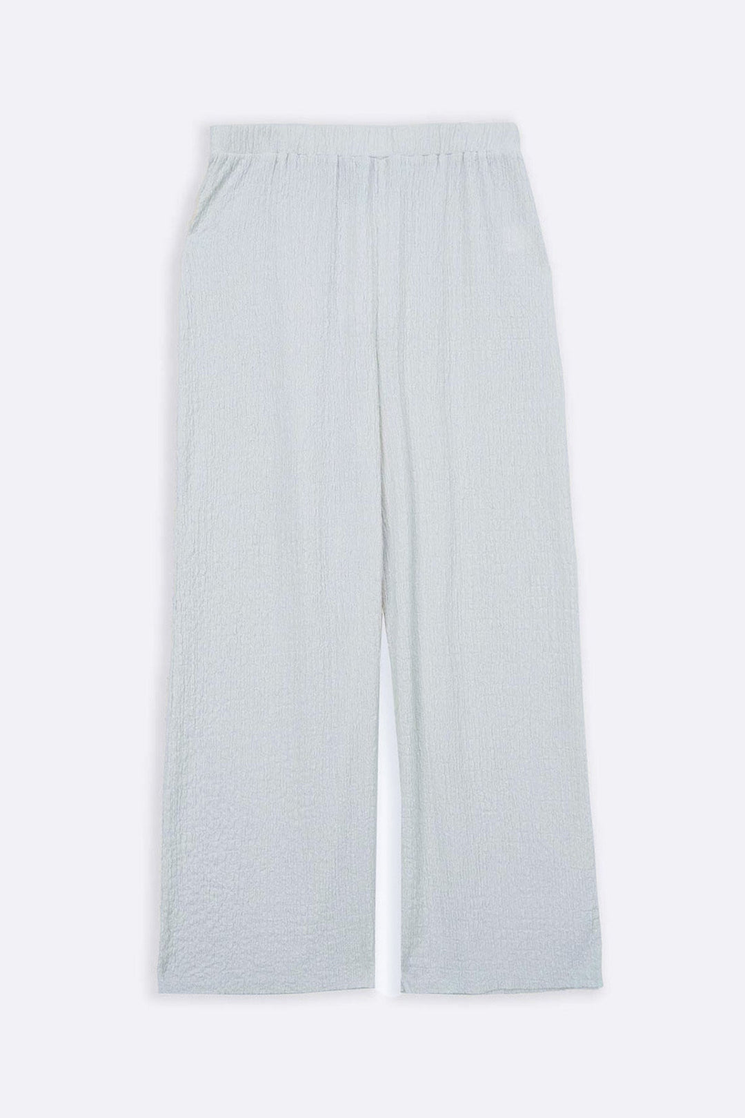 OFF WHITE TEXTURED STRETCHY PANTS