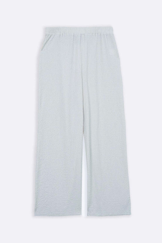 OFF WHITE TEXTURED STRETCHY PANTS
