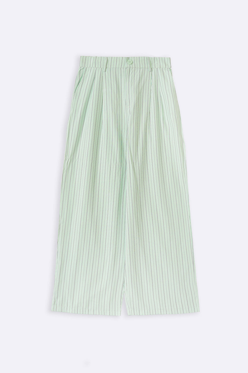 GREEN CURVE STRIPED PANTS