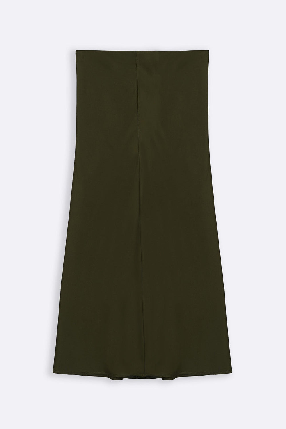 GREEN SATIN LONG SKIRT
