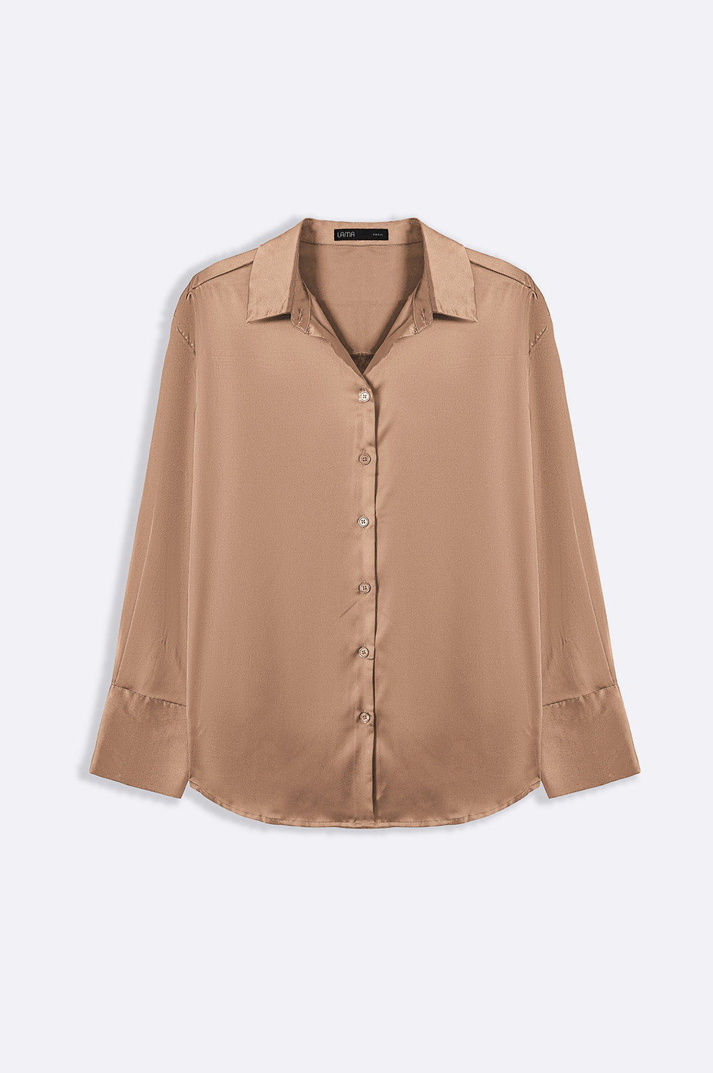 BEIGE BASIC SILK SHIRT