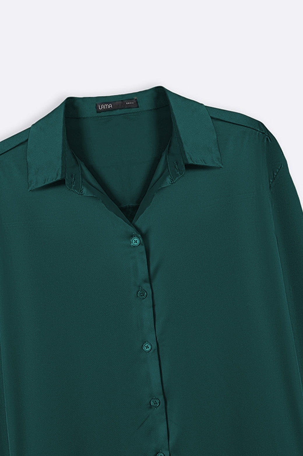 TEAL GREEN BASIC SILK SHIRT