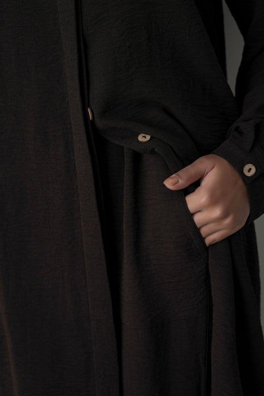 COFFEE SLINKY WIDE LEG PANTS