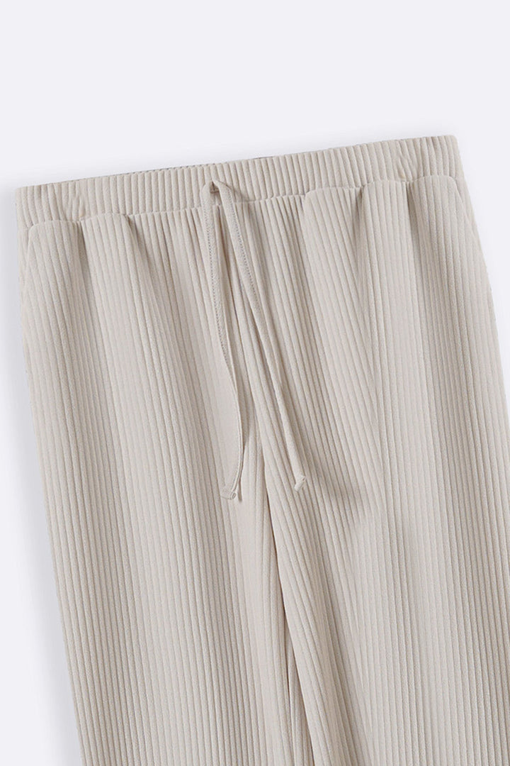 BEIGE LINEA STRETCHY TROUSERS