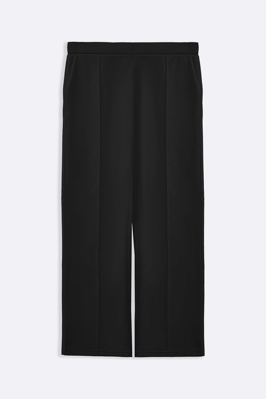 BLACK STRAIGHT LOOSE TROUSERS