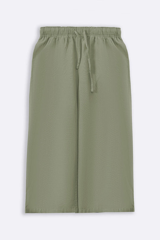 GREEN ESSENTIAL COTTON CULOTTES