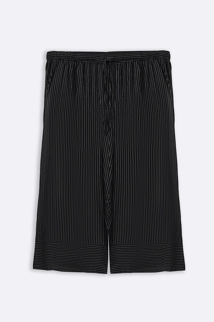 BLACK CURVE STRIPED CULOTTES