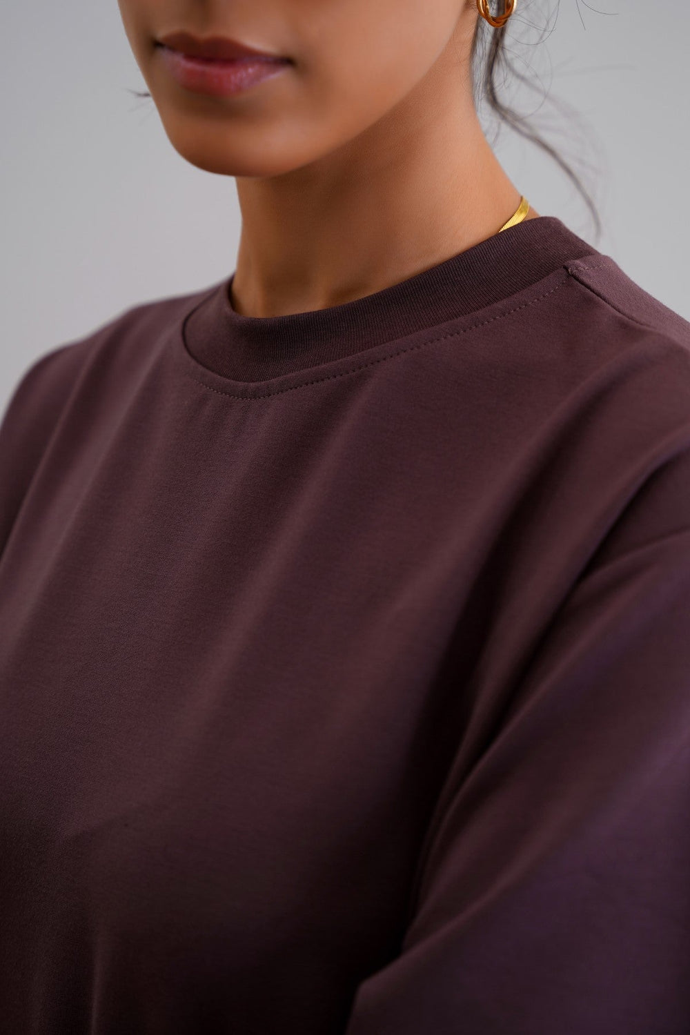 BROWN THE OMA T-DRESS