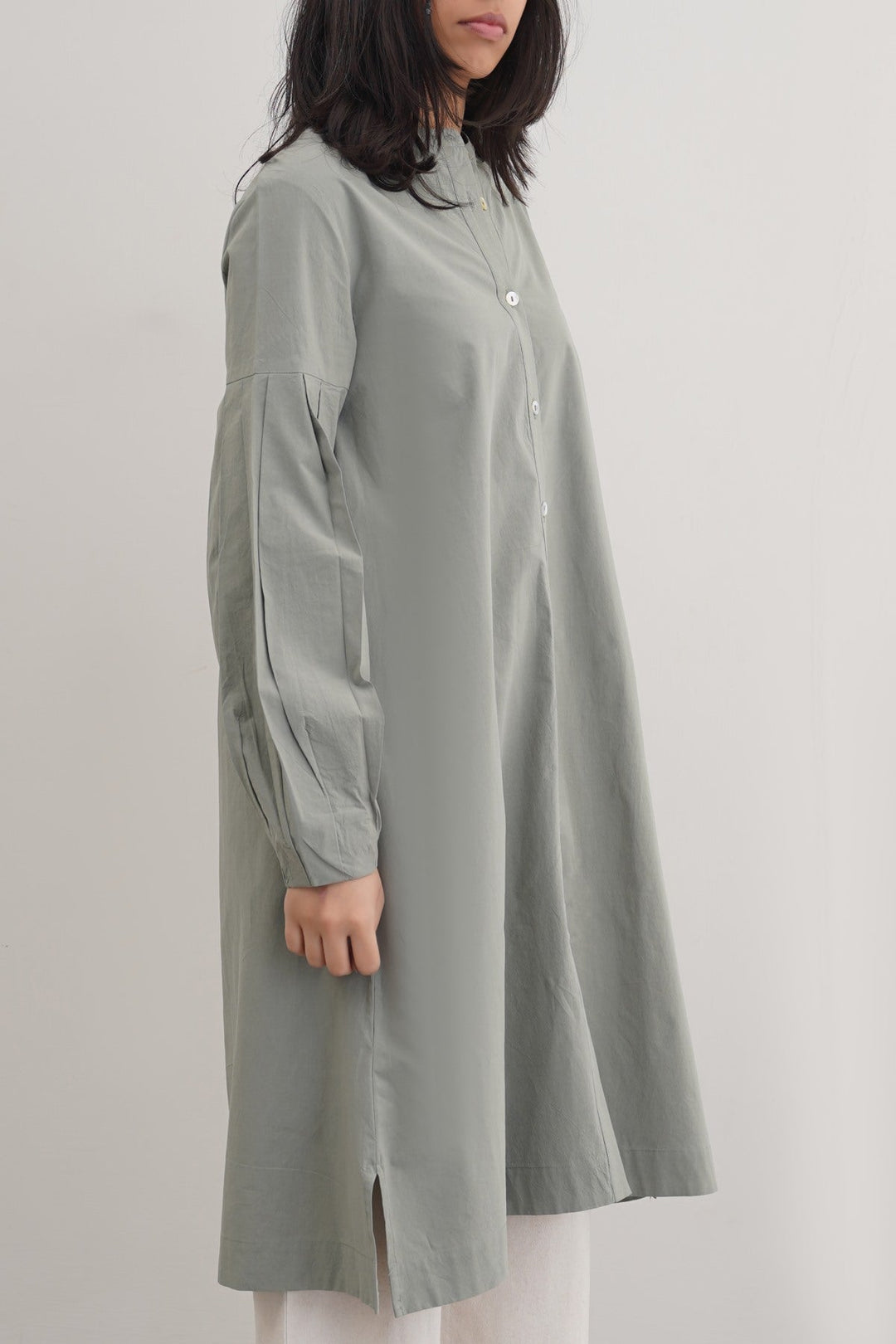 GREEN MINIMALIST TUNIC DRESS