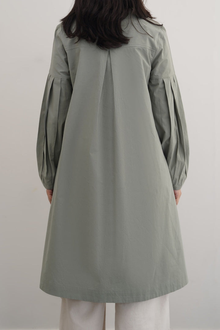 GREEN MINIMALIST TUNIC DRESS