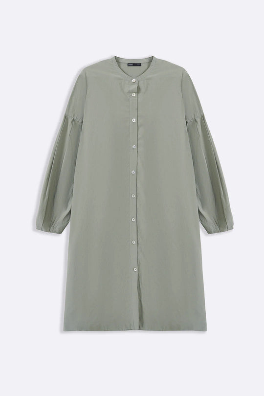 GREEN MINIMALIST TUNIC DRESS