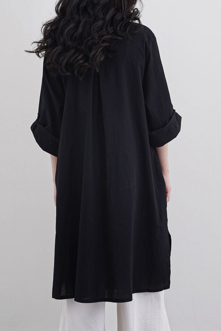 BLACK ORGANIC COTTON TUNIC