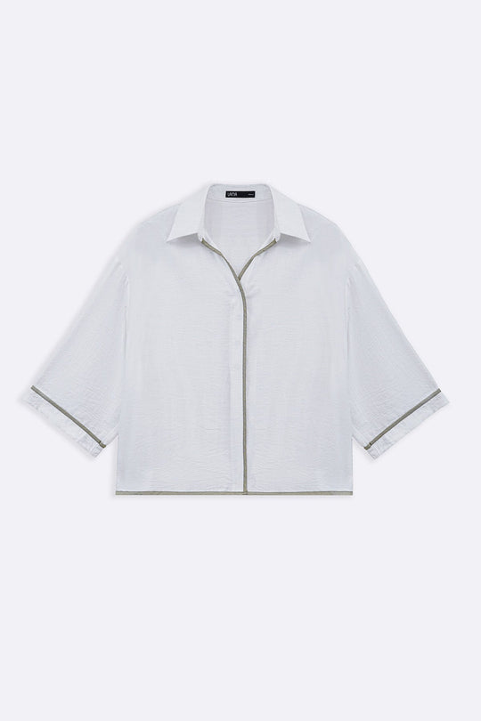 WHITE CLOVER SILKY BLOUSE