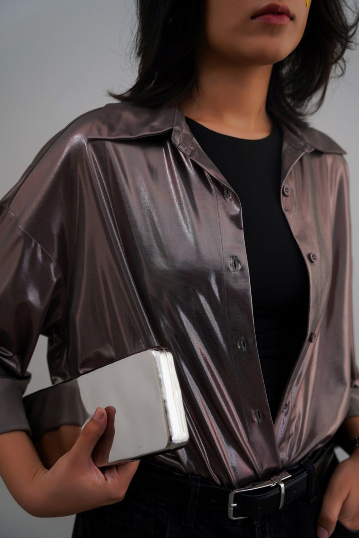 BRONZE RETRO METALLIC SHIRT