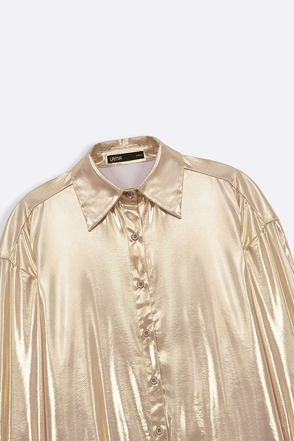 LIGHT GOLD RETRO METALLIC SHIRT