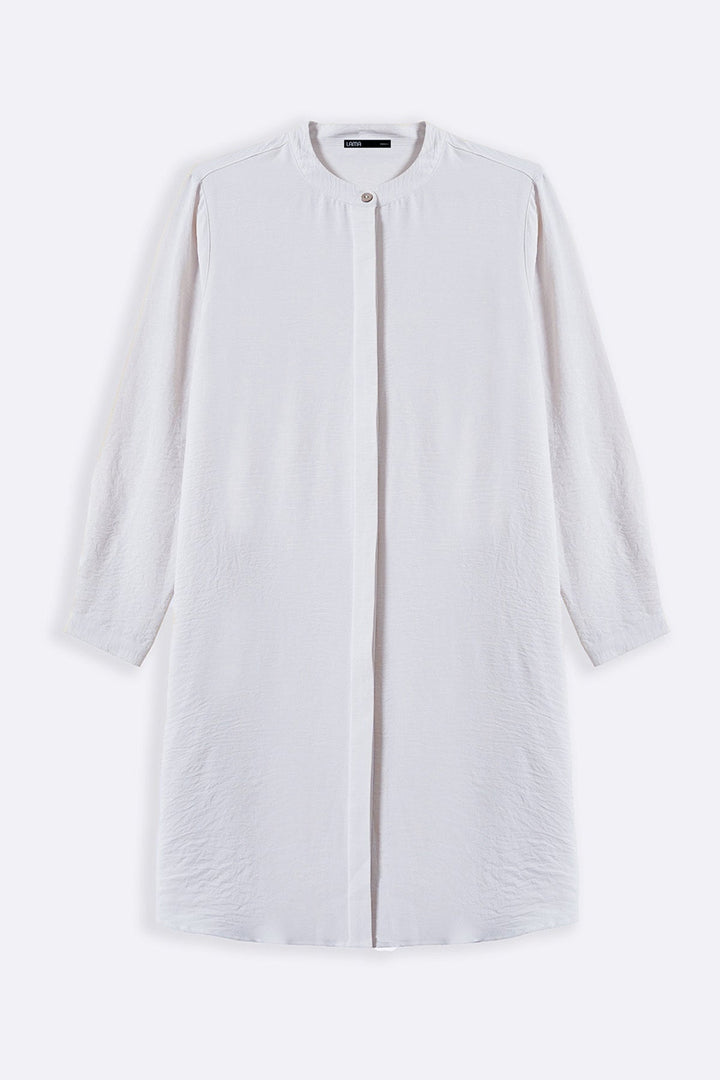 CREAM SLINKY LONG TUNIC