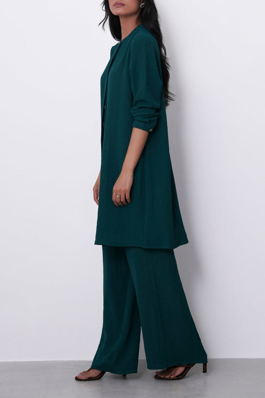 EMERALD GREEN SLINKY LONG TUNIC