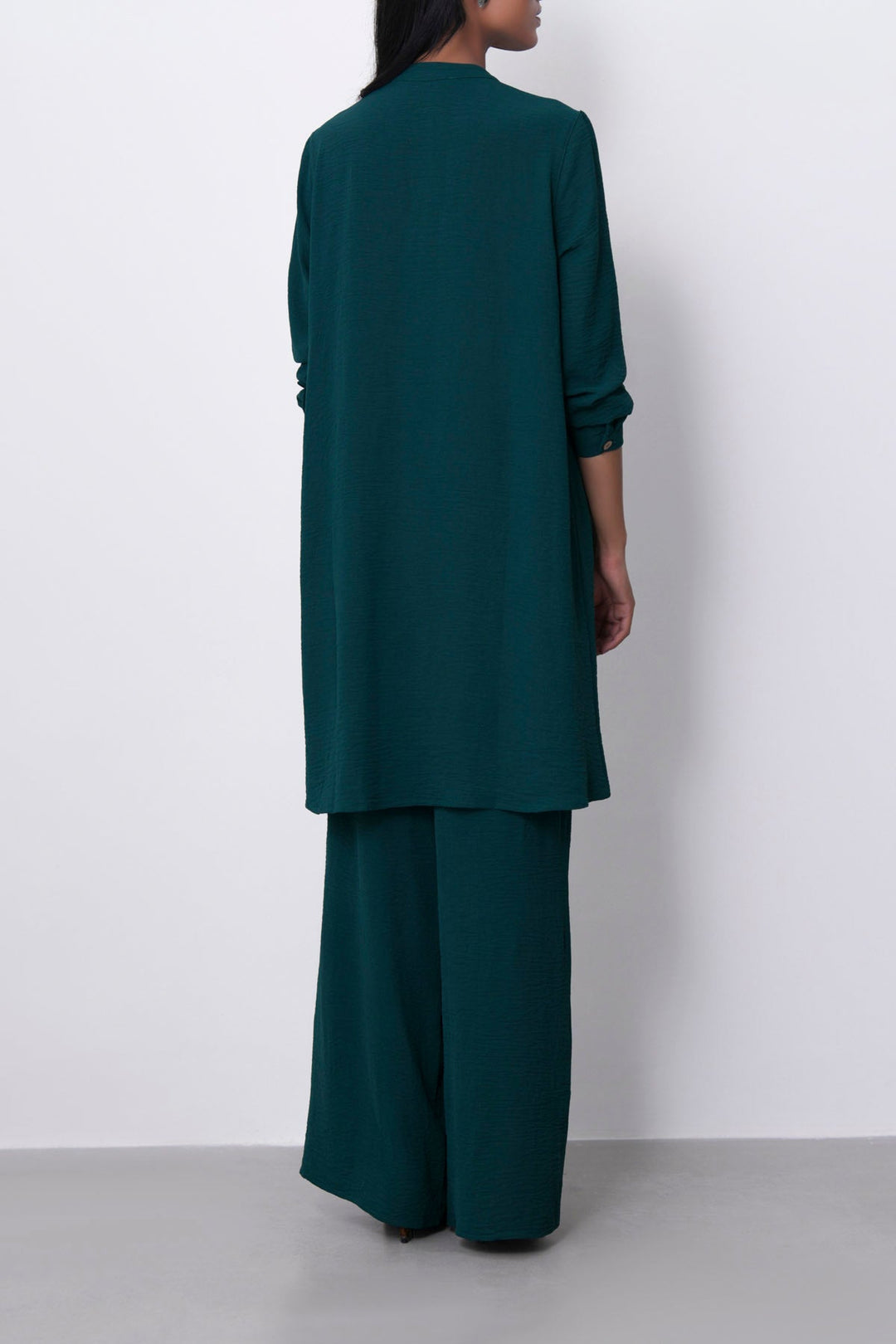 EMERALD GREEN SLINKY LONG TUNIC