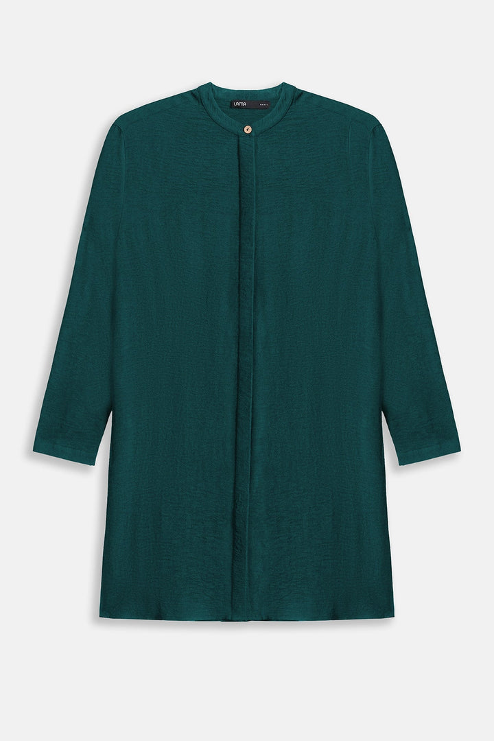 EMERALD GREEN SLINKY LONG TUNIC