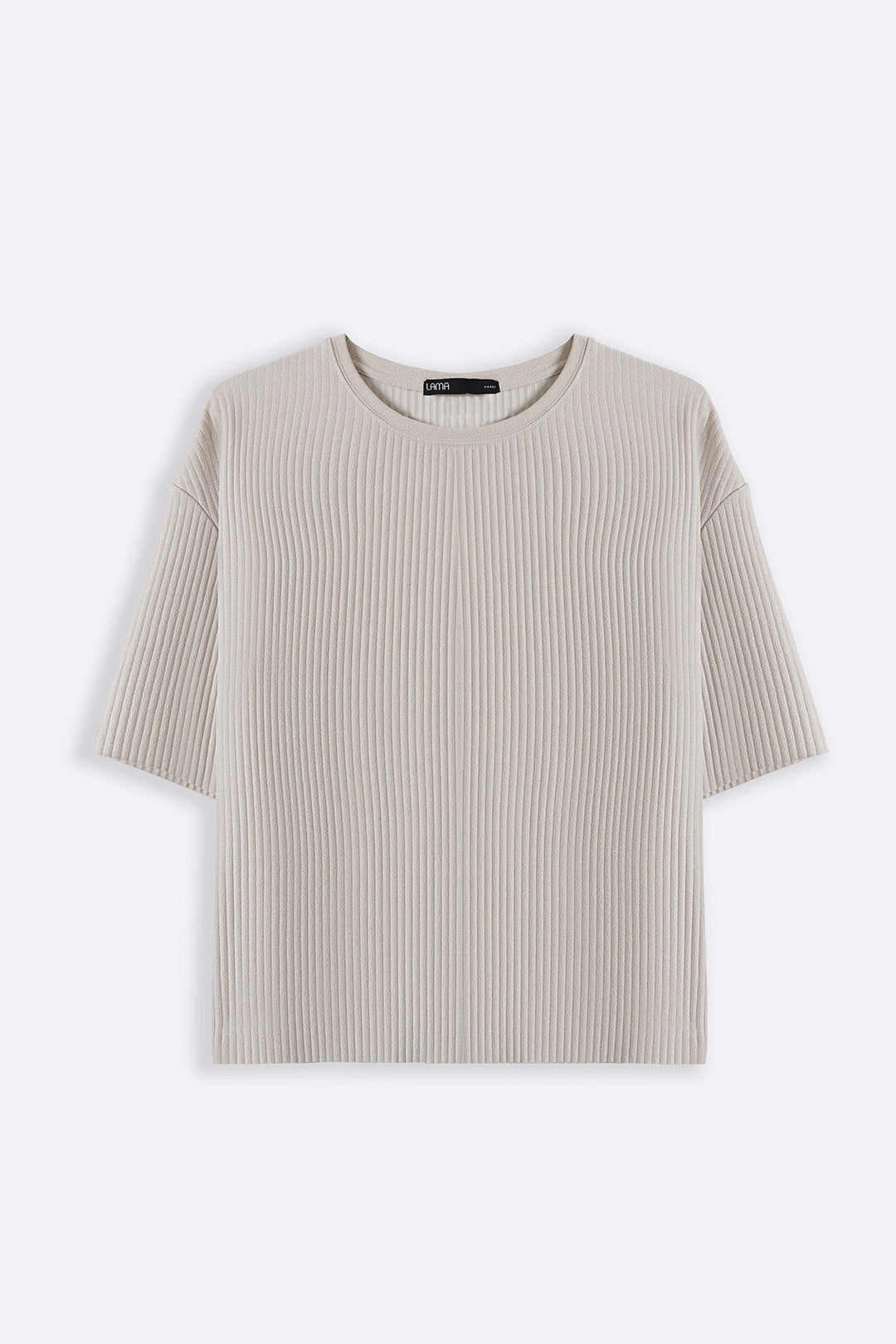 BEIGE LINEA STRETCHY TEE