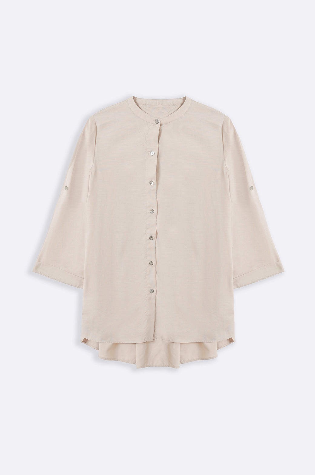 BEIGE COTTON FLARE TUNIC