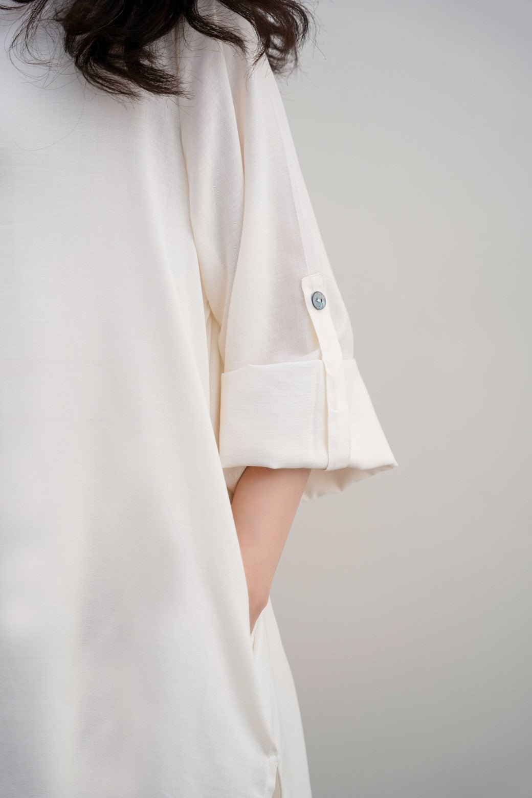 WHITE COTTON FLARE TUNIC