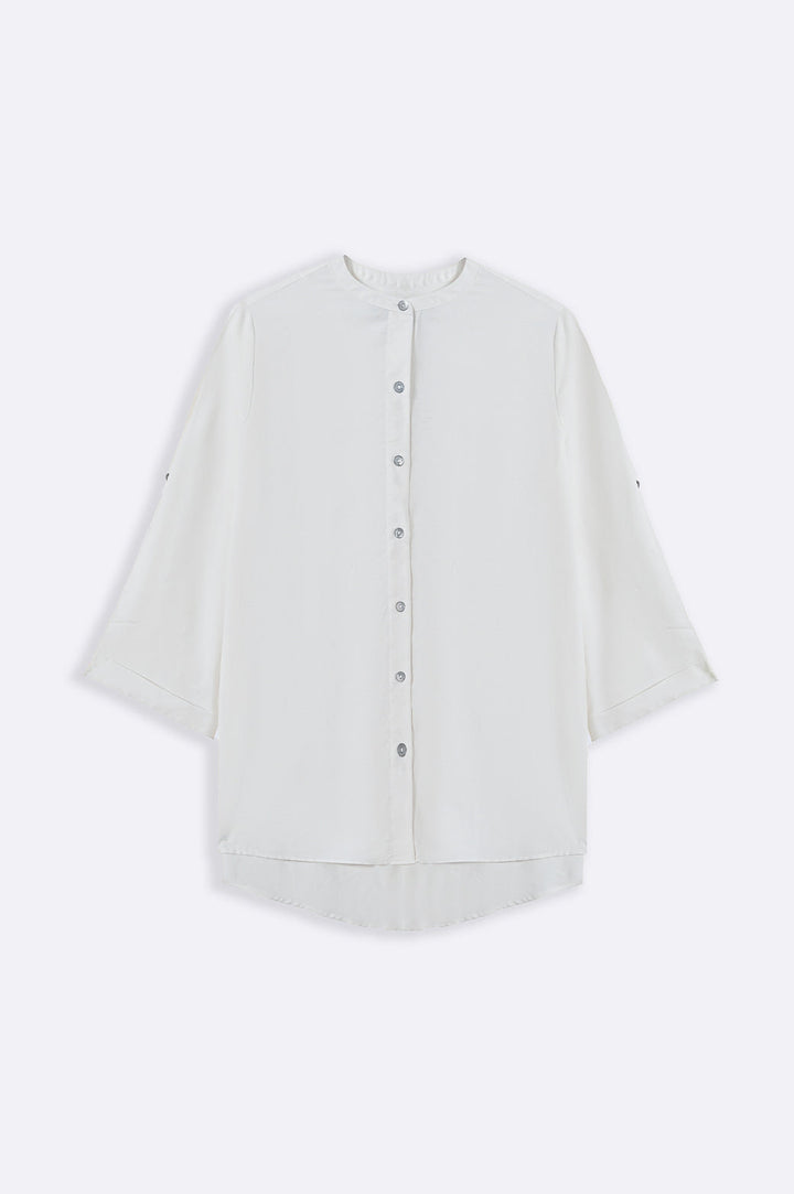 WHITE COTTON FLARE TUNIC