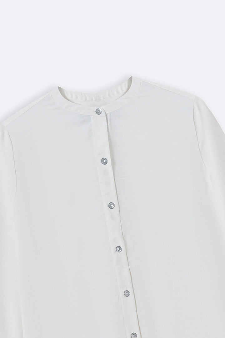 WHITE COTTON FLARE TUNIC
