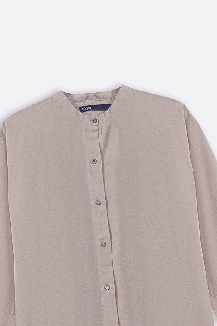 BEIGE ESSENTIAL COTTON SHIRT