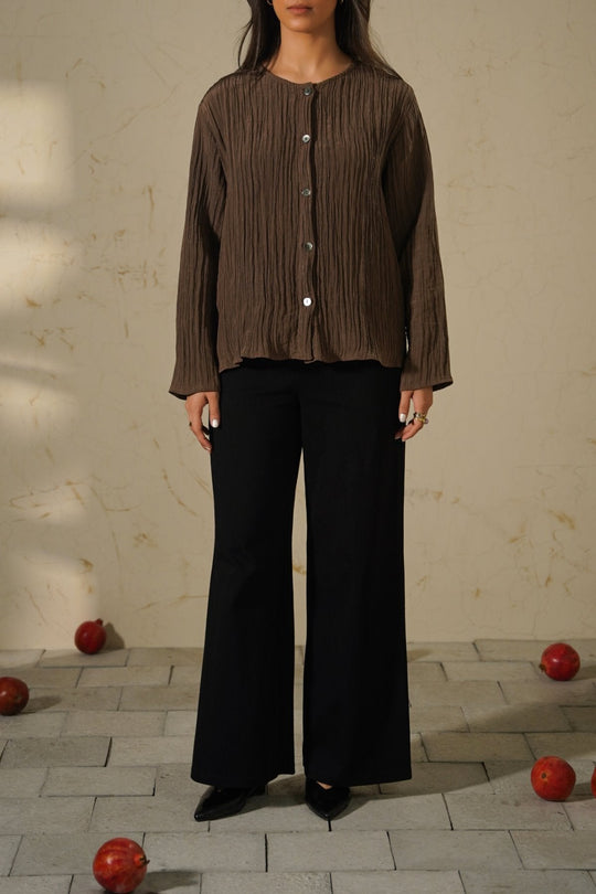 BLACK SEMI-FORMAL KNIT PANTS