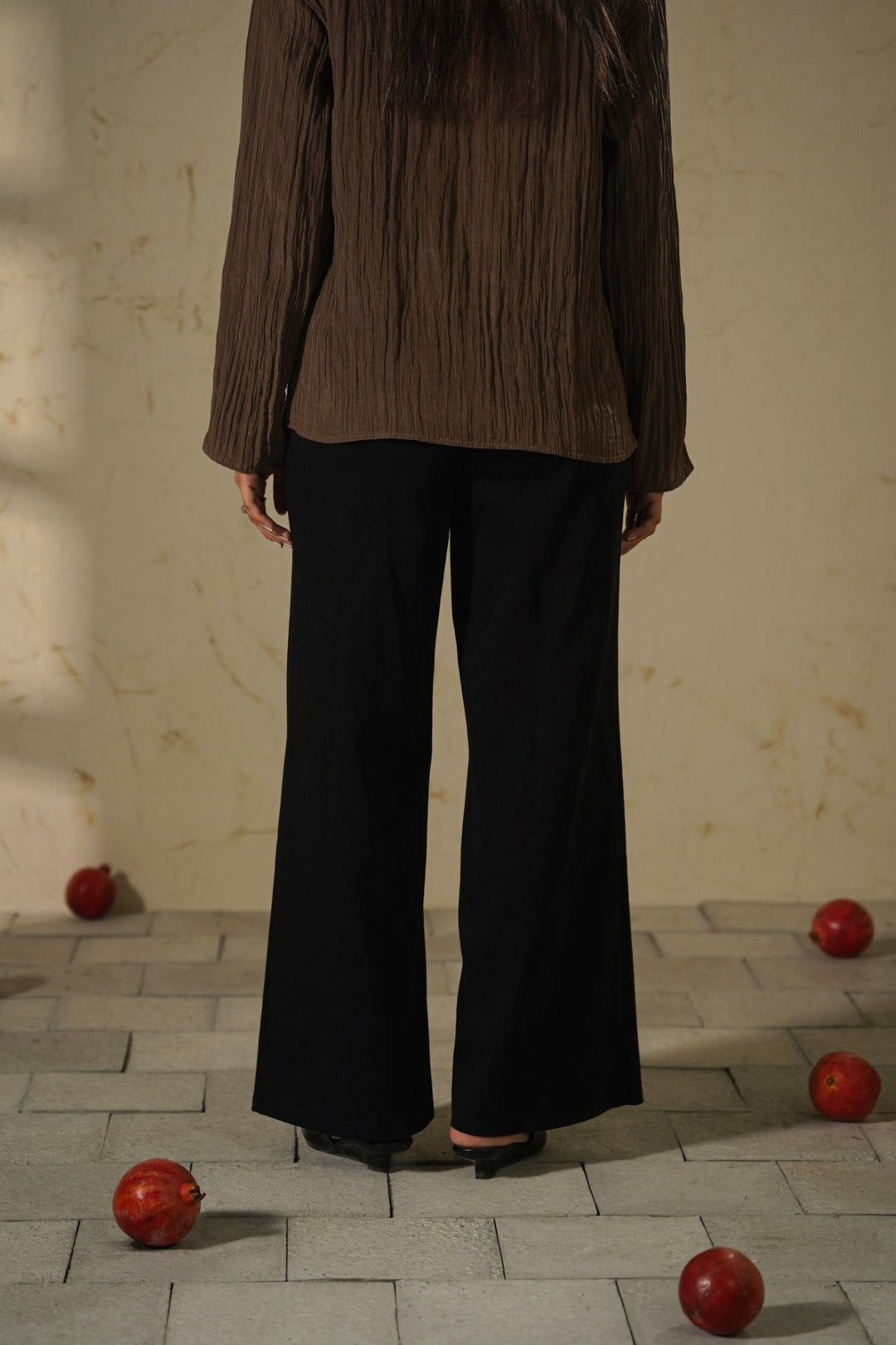 BLACK SEMI-FORMAL KNIT PANTS
