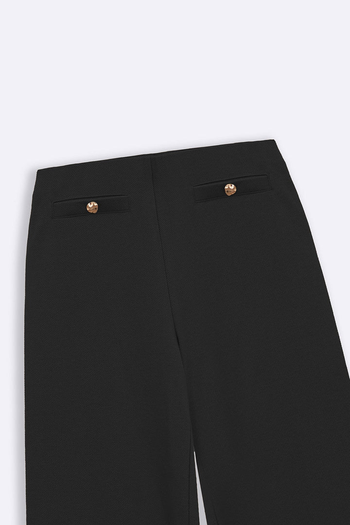 BLACK SEMI-FORMAL KNIT PANTS