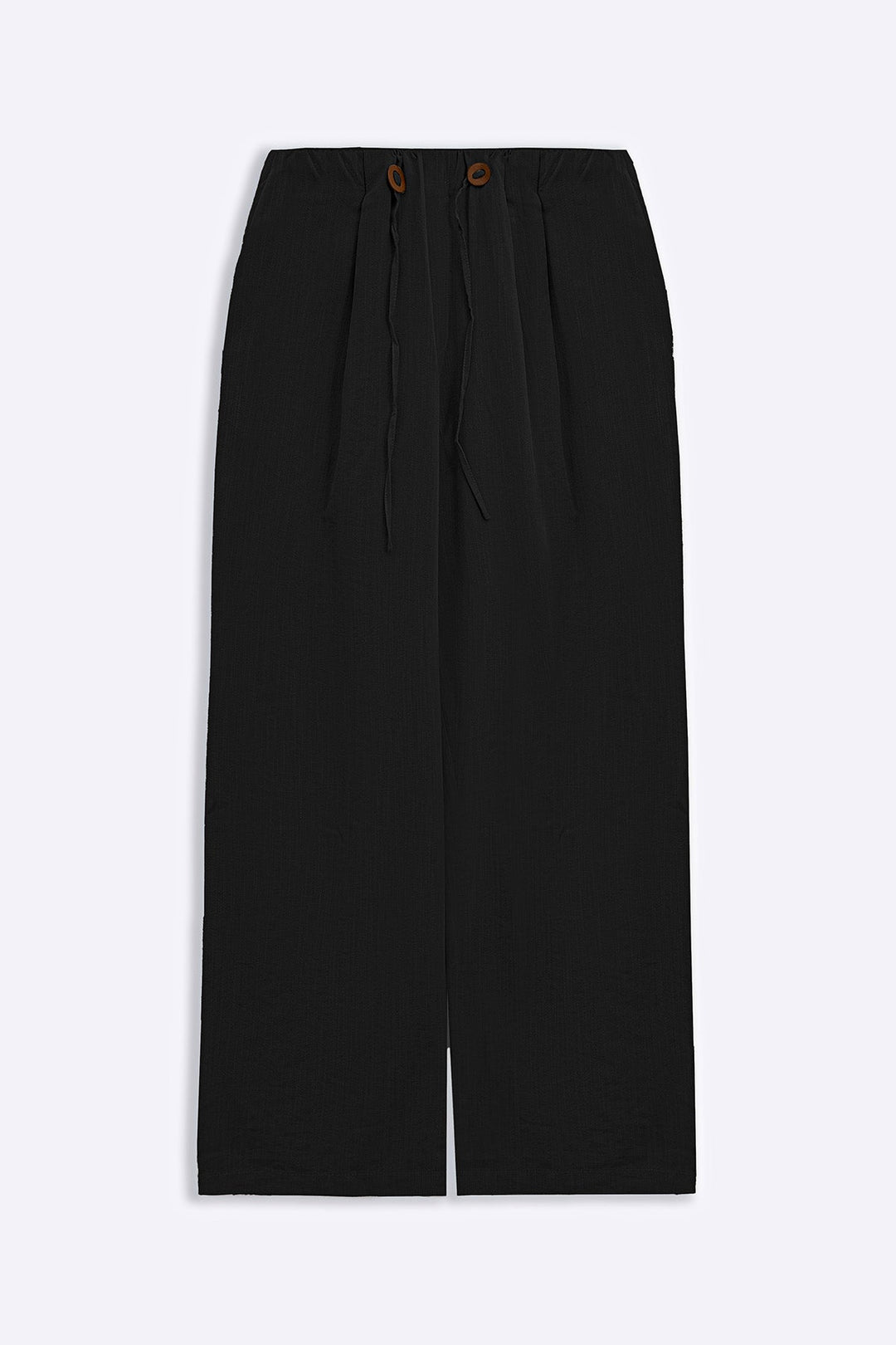 BLACK PANTS WITH STATEMENT DRAWSTRING