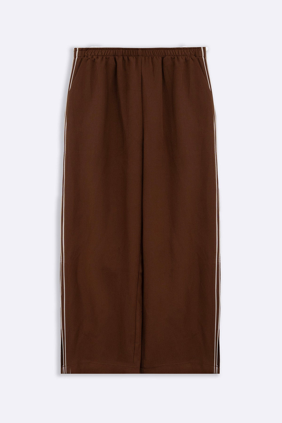 BROWN SPORTS CHIC WIDE PANTS