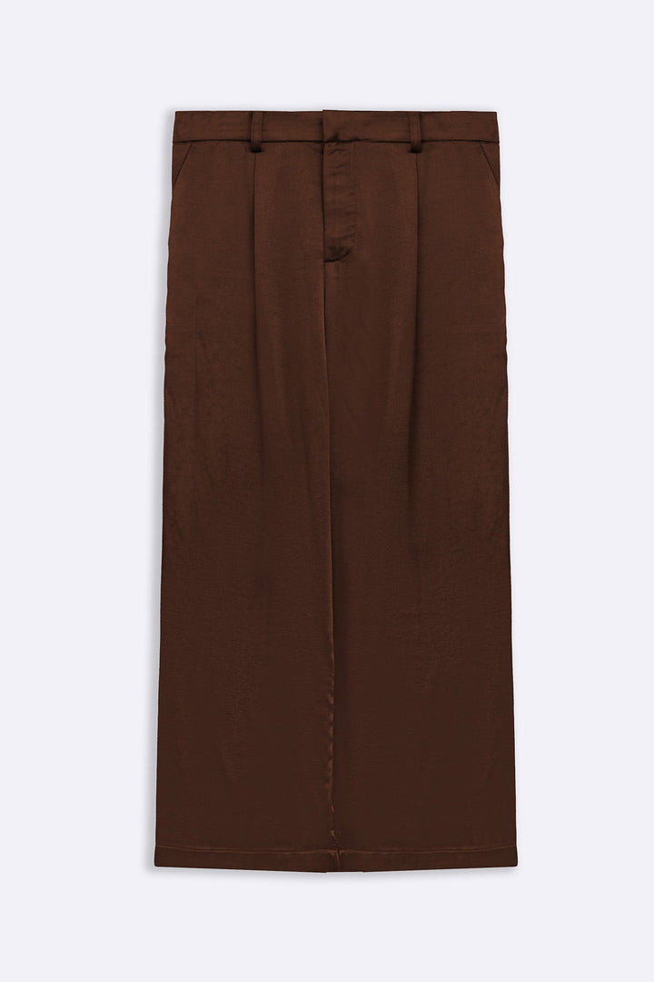 CHOCOLATE SILKY FORMAL PANTS