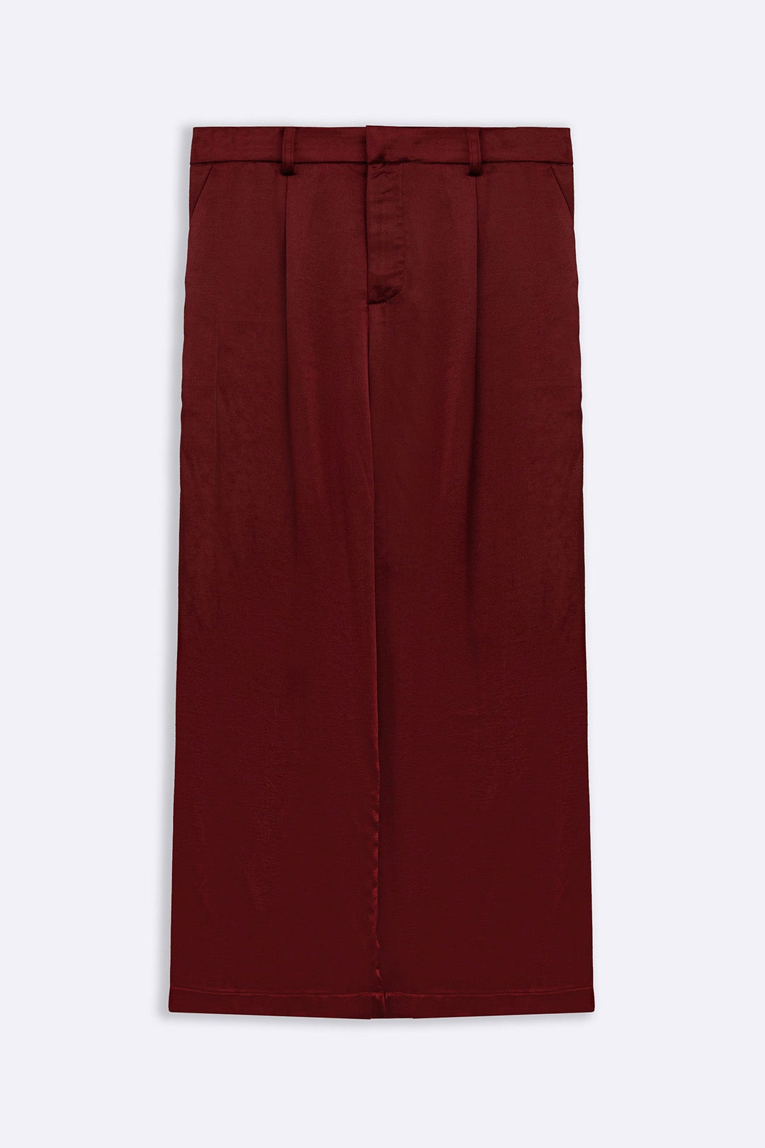 OX BLOOD SILKY FORMAL PANTS