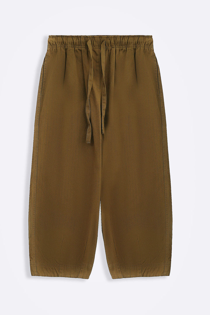 COTTON HERRINGBONE PANTS