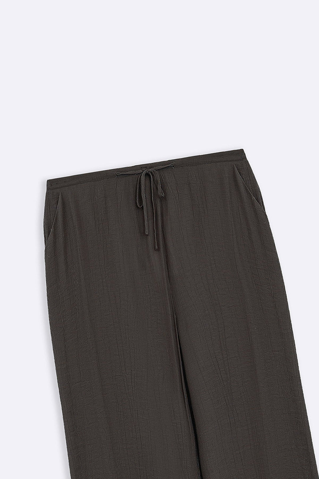 CHARCOAL TEXTURED LONG PANTS