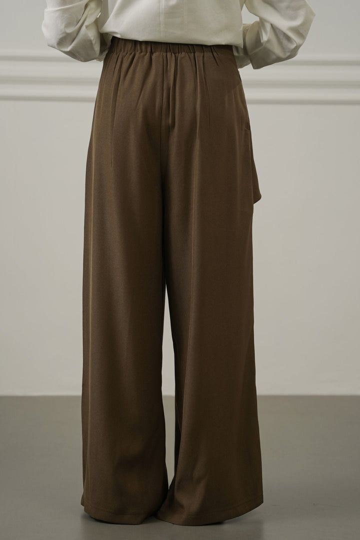TAUPE SKIRT OVERLAY PANTS