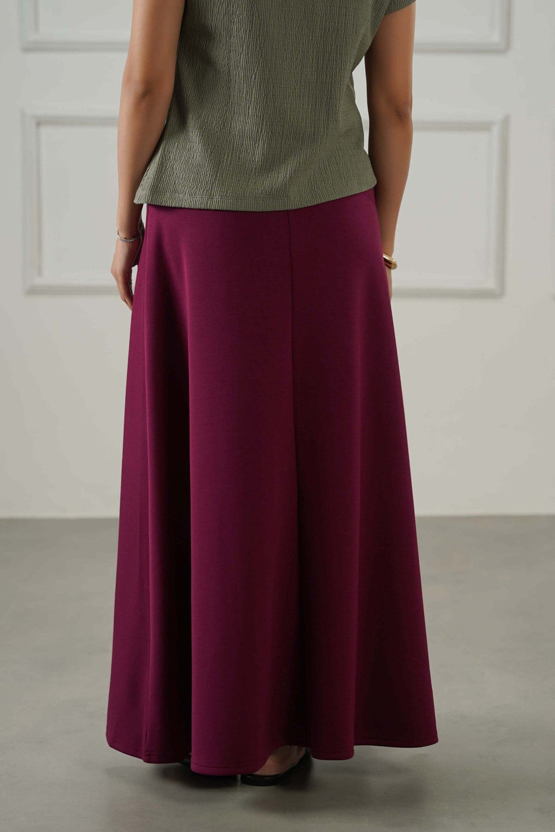 MAROON CASUAL EVERYDAY SKIRT