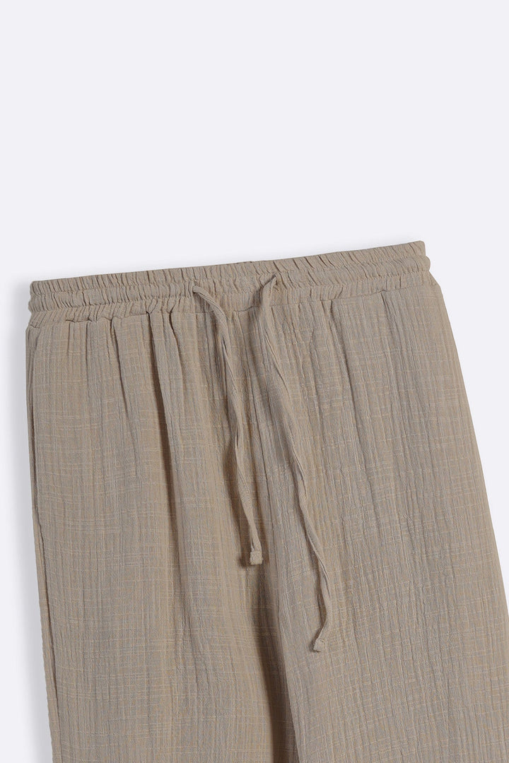 BEIGE SIMPLE COTTON PANTS