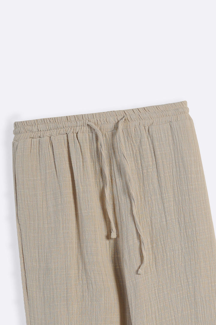 OATMEAL SIMPLE COTTON PANTS