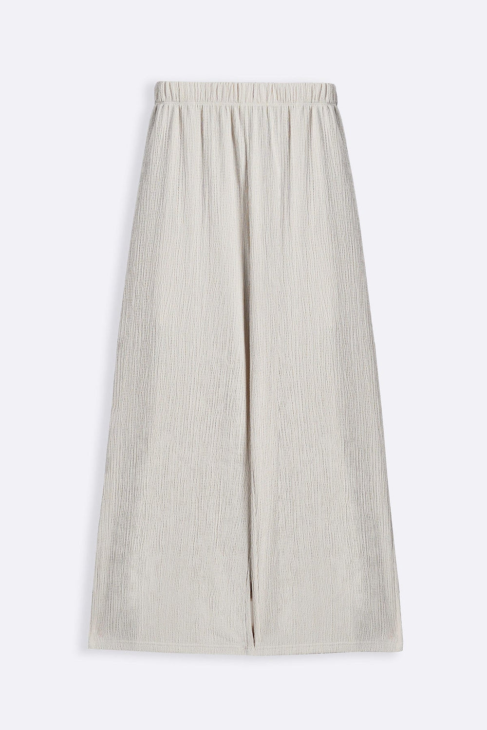 IVORY CRINKLE KNIT PANTS
