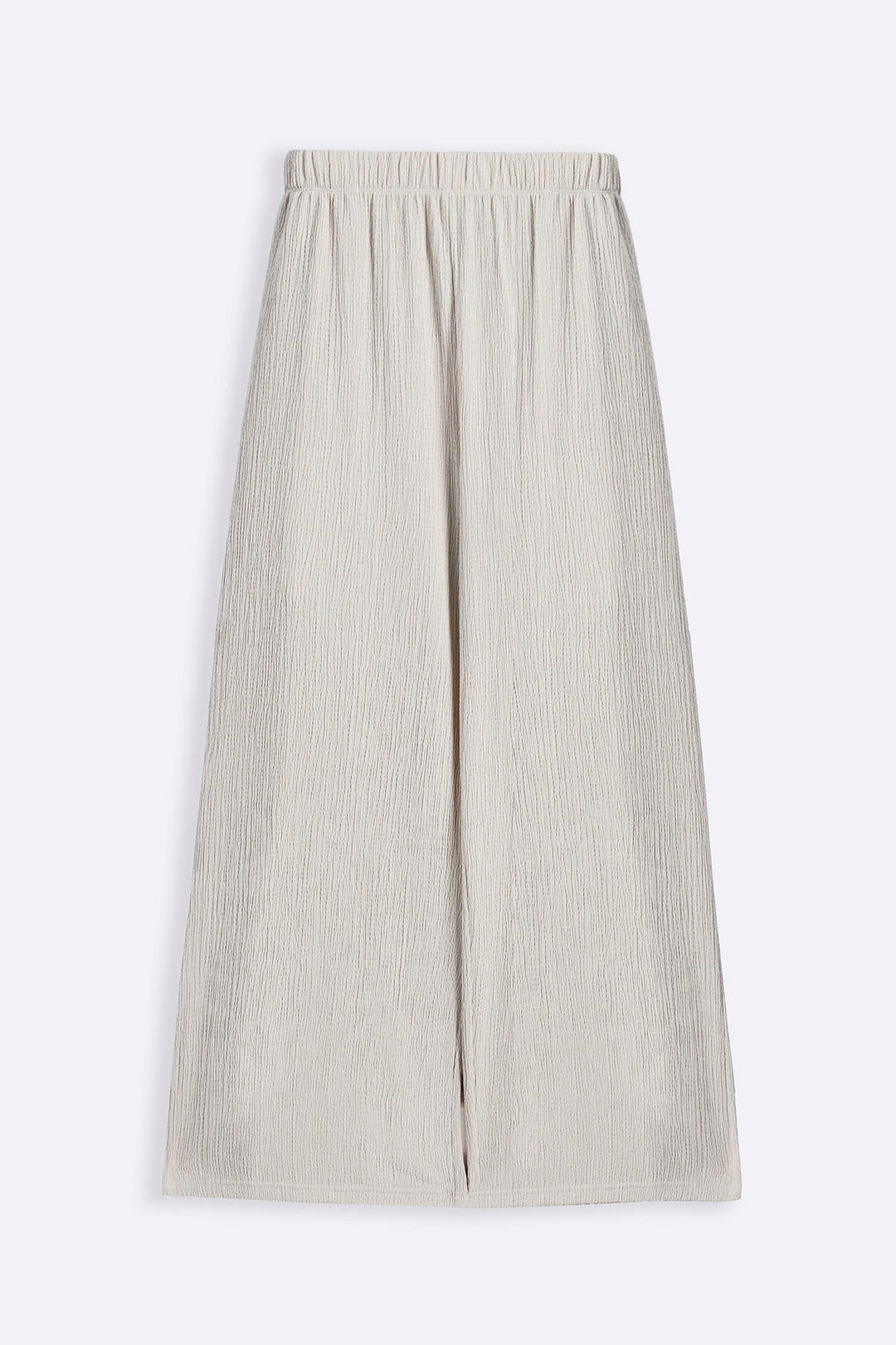IVORY CRINKLE KNIT PANTS
