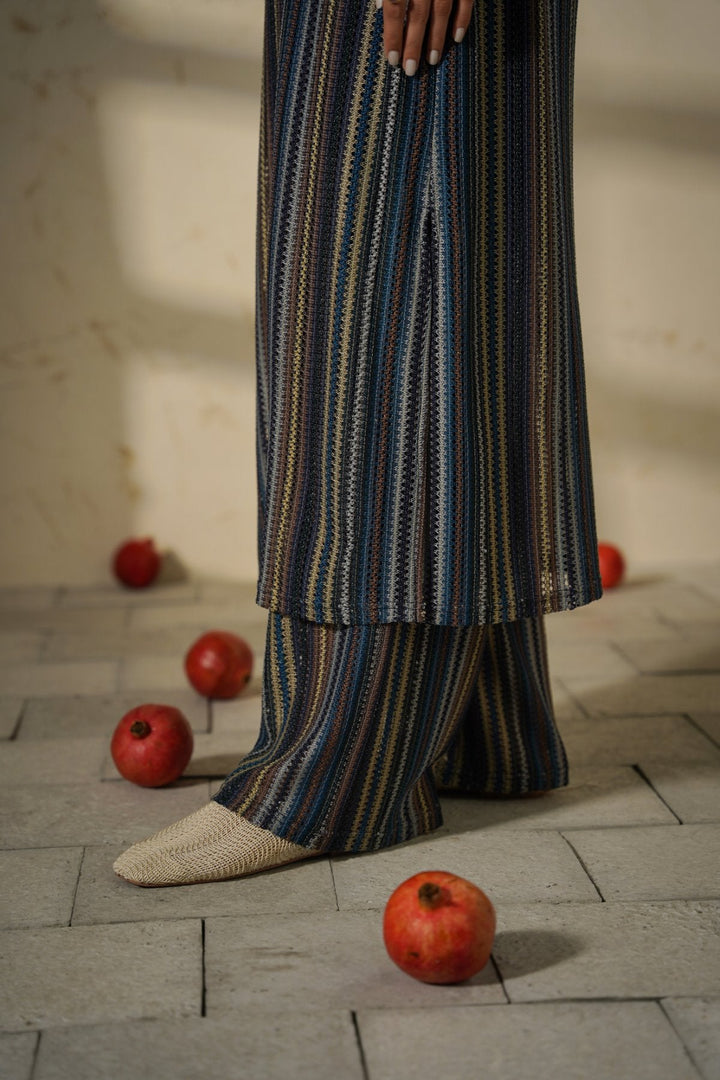 NAVY RESORT PANTS WITH LINING