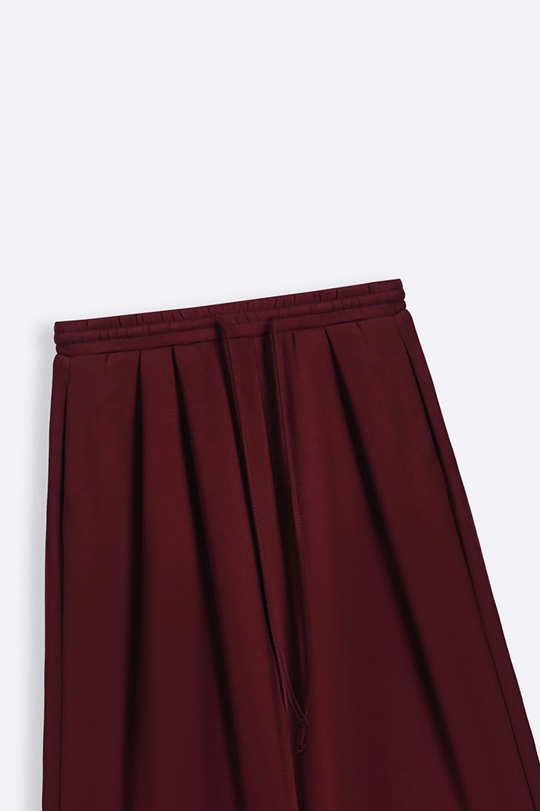 WINE FLOWY WIDE PANTS